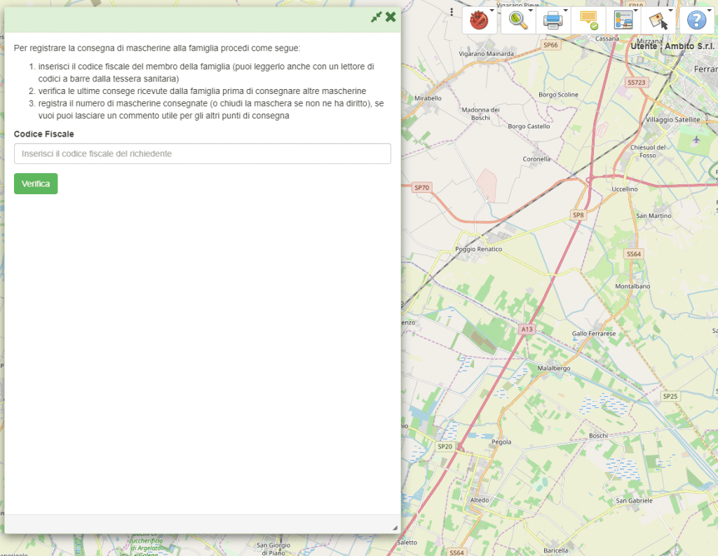 modulo covid19 codice fiscale