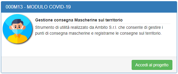 modulo covid19 gestione mascherine