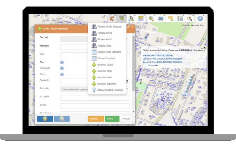 Strade e numerazione civica Modulo